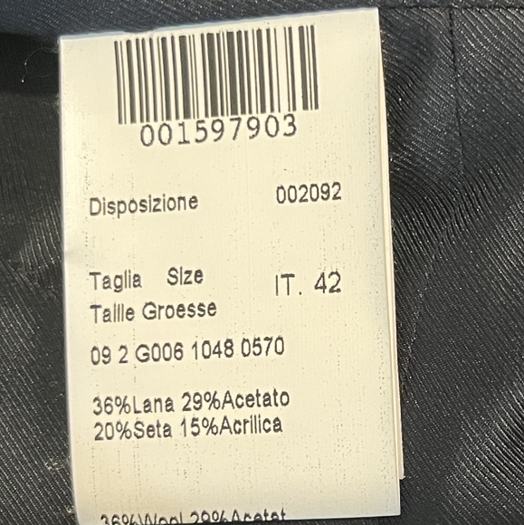 Italian Made Piazza Sempione Textured Black Jacket Size IT 42 or US 8/M … - Picture 16 of 16